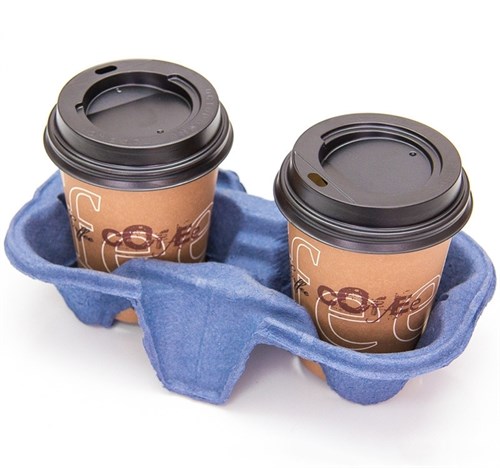 Держатель для 2-х стаканов, 193х108х42 мм, синий - фото 26616