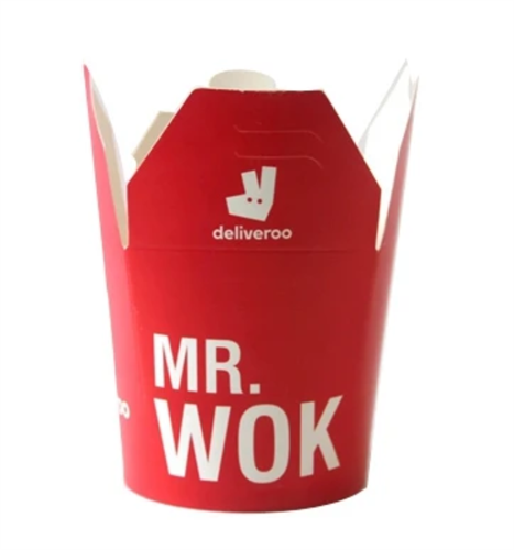 Коробка чайна-бокс для WOK, 500 мл, с вашим дизайном, круглое дно - фото 26670