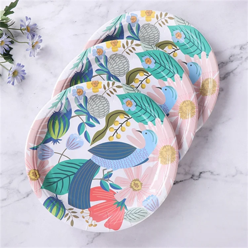 180 мм Бумажная тарелка серийная, ПТИЦЫ - фото 26699