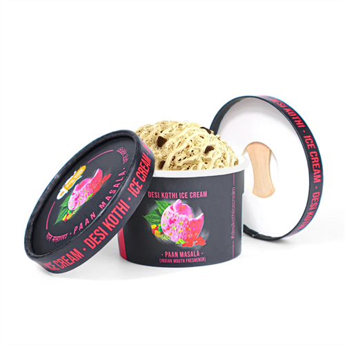 Стакан бумажный для мороженого, 190 мл, d=95 мм, с индивидуальным дизайном - фото 26744