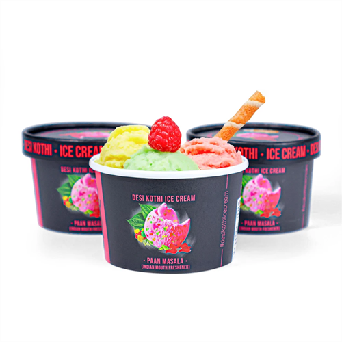 Стакан бумажный для мороженого, 190 мл, d=95 мм, с индивидуальным дизайном - фото 26745