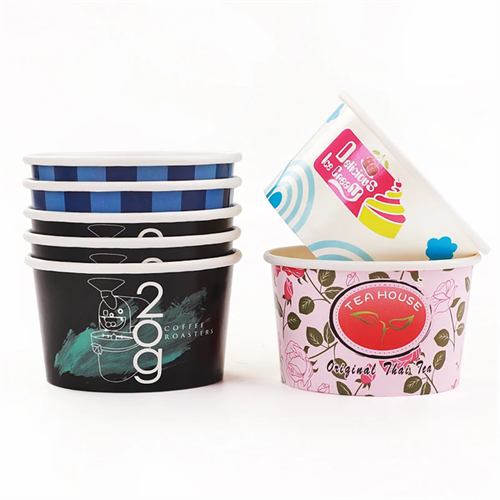 Креманка бумажная для десертов, 150 мл, d=68 мм, с логотипом - фото 26776