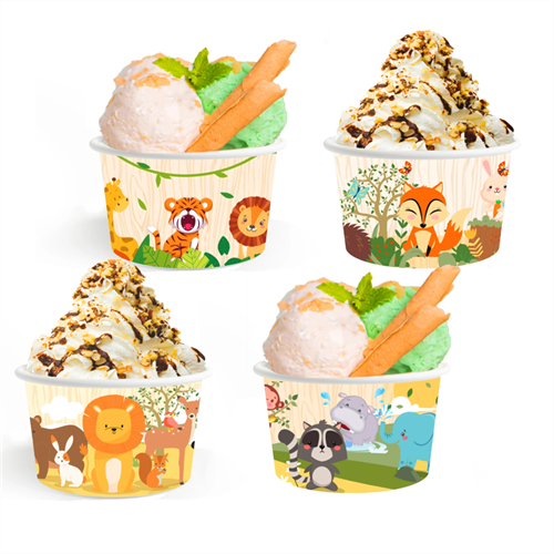 Креманка бумажная для десертов, 150 мл, d=68 мм, с логотипом - фото 26777