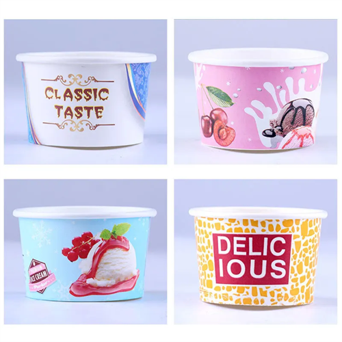 Стакан бумажный для мороженого, 150 мл, d=68 мм, с индивидуальным дизайном - фото 26779