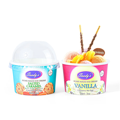 Стакан бумажный для мороженого, 150 мл, d=68 мм, с индивидуальным дизайном - фото 26781