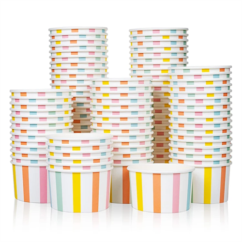 Креманка бумажная, 150 мл, d=68 мм, серийный дизайн РАДУГА - фото 26795