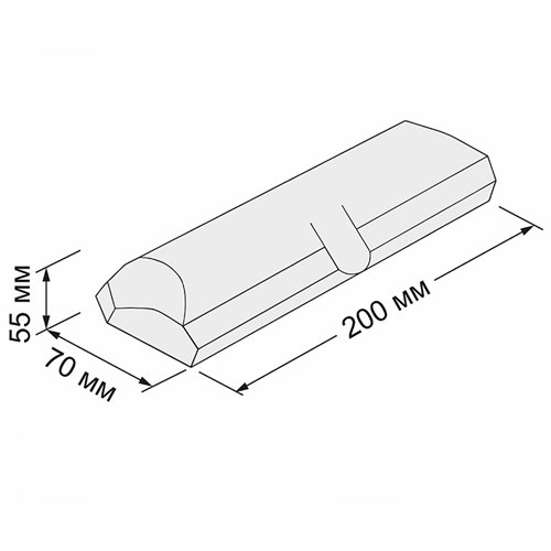 Бумажная упаковка для роллов / шаурмы 200х70х55 мм - фото 26850