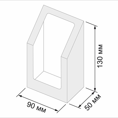 Бумажная упаковка для роллов с окном 450 мл 90х50х130 мм - фото 26865