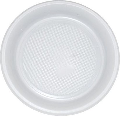 Тарелка одноразовая PS d=205 мм Белая, АТЛАС (10шт./упаковка) - фото 26872