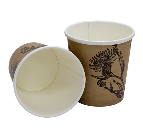 Круглый бумажный контейнер для супа, 440 мл, d=98 мм, Ботаника - фото 26925