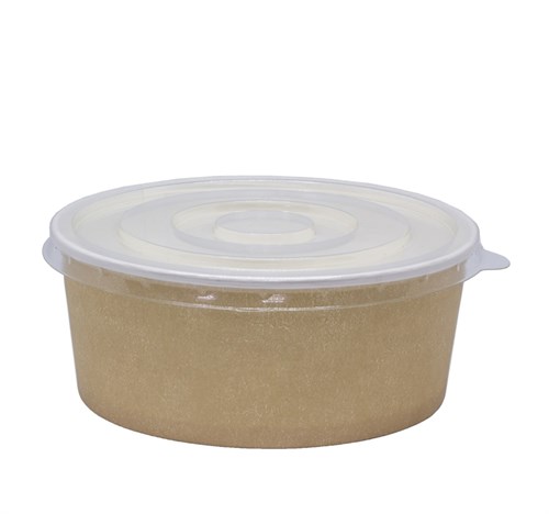 Бумажный контейнер салатник, 750 мл, крафт, d=150 мм - фото 26935