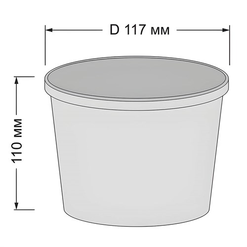 Бумажный контейнер для супа Green Ant Kraft 750 мл, d=117 мм - фото 26941