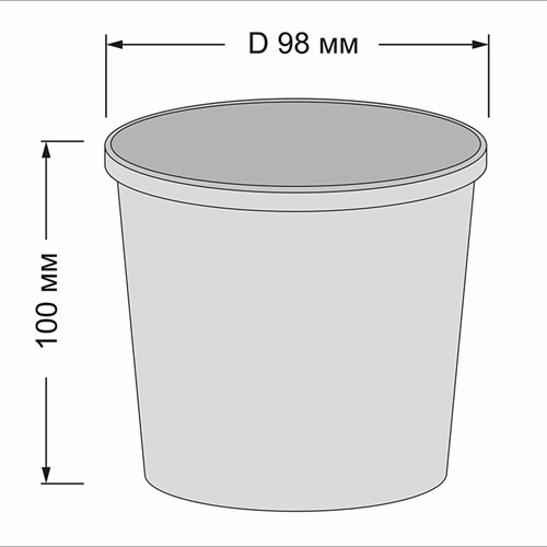 Бумажный контейнер для супа Green Ant White 450 мл, d=98 мм - фото 26947