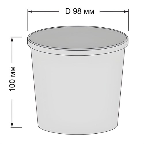 Бумажный контейнер для супа Green Ant Kraft 450 мл, d=98мм - фото 26951