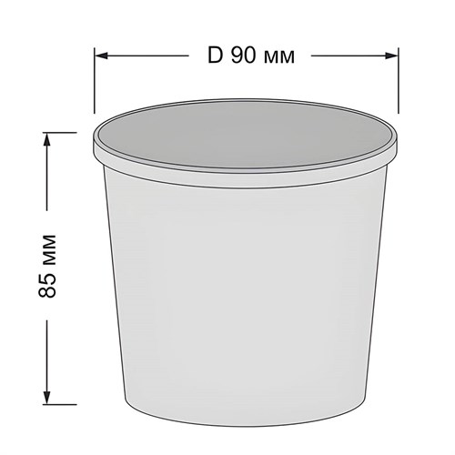 Бумажный контейнер для супа Green Ant Kraft 350 мл, d=90 мм - фото 26954