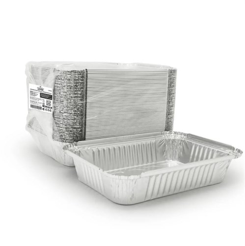 Форма алюминиевая 880 мл, прямоугольная, L-край, 218х156х38 мм, (х50/600) - фото 27007