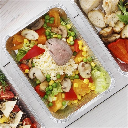 Форма алюминиевая 880 мл, прямоугольная, L-край, 218х156х38 мм, (х50/600) - фото 27008