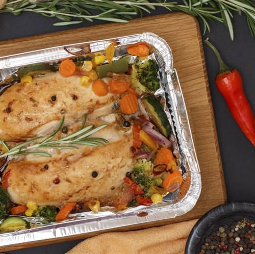 Форма алюминиевая 1900 мл, прямоугольная, L-край, 262х189х55 мм, (х50/500) - фото 27016