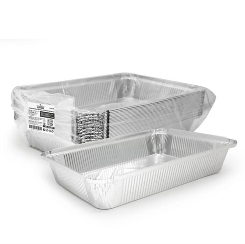 Форма алюминиевая 2235 мл, прямоугольная, L-край, 313х213х44 мм, (х25/300) - фото 27037