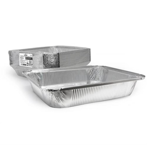 Форма алюминиевая 3180 мл, прямоугольная, L-край, 322х255х51 мм, (х25/200) - фото 27041