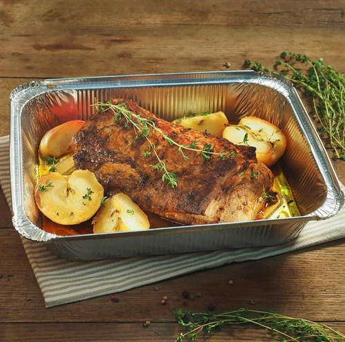 Форма алюминиевая 3180 мл, прямоугольная, L-край, 322х255х51 мм, (х25/200) - фото 27042