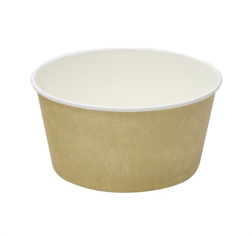 Контейнер бумажный для салата 720 мл, d=136 мм, Крафт-принт - фото 27055