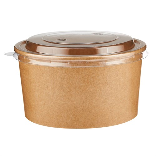 Бумажный салатник Kraft Round 1000 мл, d=150 мм, 300 шт - фото 27094