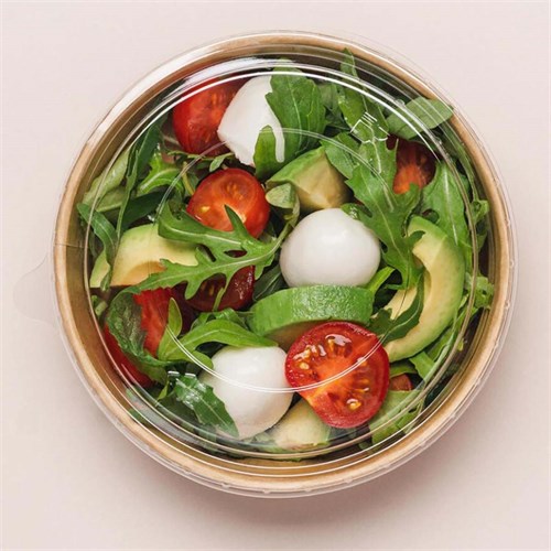 Пластиковая крышка для салатника Kraft/White Round 500/750/1000 мл, d=150 мм PET, 600 шт - фото 27153