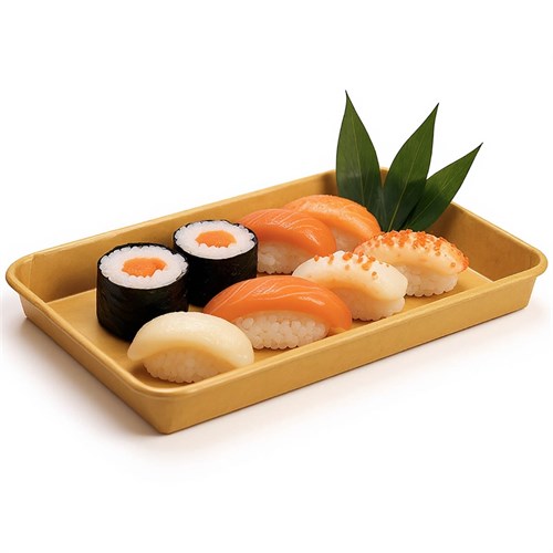 Контейнер бумажный Sushi Box 1500 мл 182х256х24 мм - фото 27196