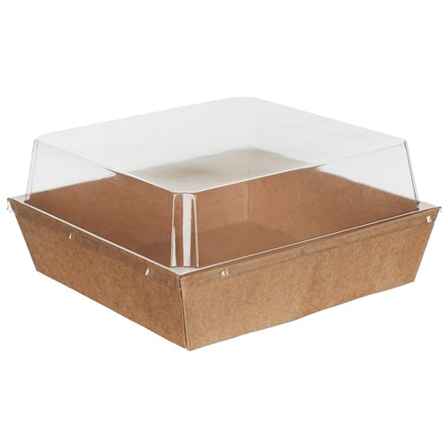 Контейнер бумажный Ant Box Kraft с крышкой 750 мл, 150x150x80 мм, 300 шт - фото 27244