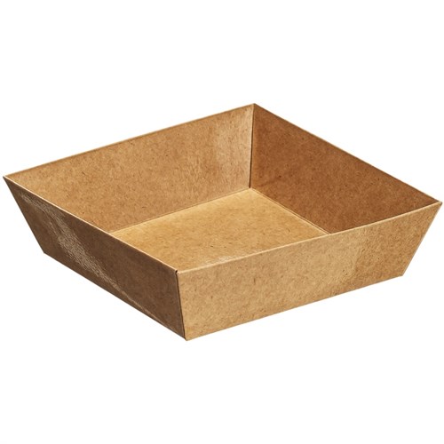 Контейнер бумажный Ant Box Kraft с крышкой 450 мл, 100x100x68 мм, 600 шт - фото 27259