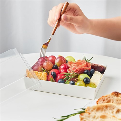 Контейнер бумажный Ant Box White с крышкой 800 мл, 110x180x68 мм, 400 шт - фото 27275