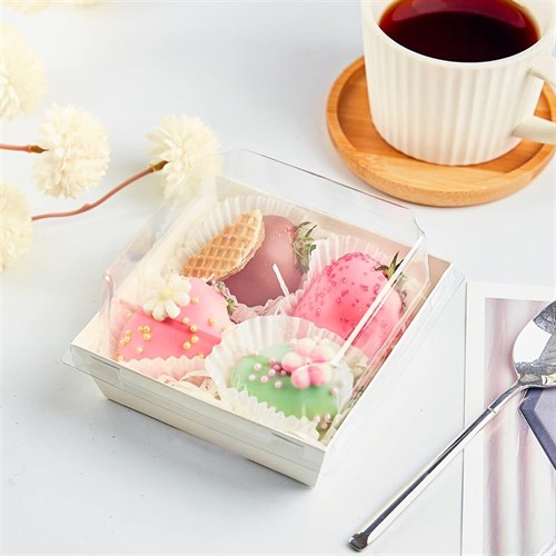 Контейнер бумажный Ant Box White с крышкой 350 мл, 90x90x80 мм, 750 шт - фото 27302