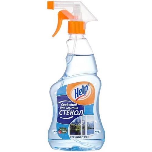Средство для стекол и зеркал Help "Свежий озон" 500 мл - фото 27323