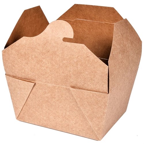 Ланчбокс бумажный складной Lunch Box Kraft 600 мл, 135x115x65 мм, 375 шт - фото 27341