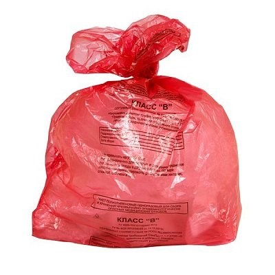 Пакет для утилизации мед. отходов, 18 мкм, 70 л., 800*900 мм. (класс В) 50 шт. рулон - фото 27435