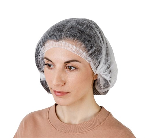 Одноразовая медицинская шапочка спанбонд 'Шарлотта' белая №100/1000 (№4), МЕДСЕРВИС - фото 27516