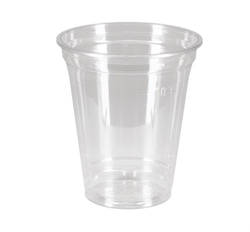 Прозрачный cтакан-шейкер d=95 мм, прозрачный, 300 мл, ПЭТ, ПолиЭр, 50/1000 - фото 27550