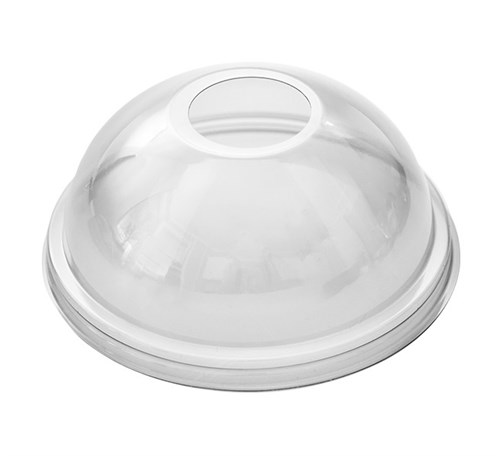 Крышка купольная прозрачная d=95 мм ПЭТ, с отверстием, 50/1000 - фото 27554