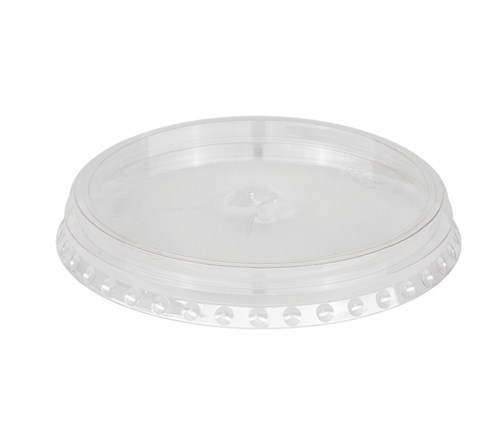 Крышка плоская прозрачная d=95 мм PET, с крестовым отверстием - фото 27557