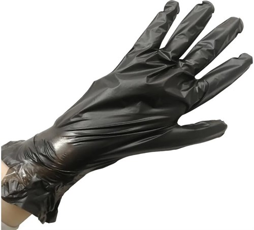 Перчатки одноразовые, эластомер, ЧЕРНЫЕ, размер М, 100 шт. в уп., AVIORA, 402-883 - фото 27568