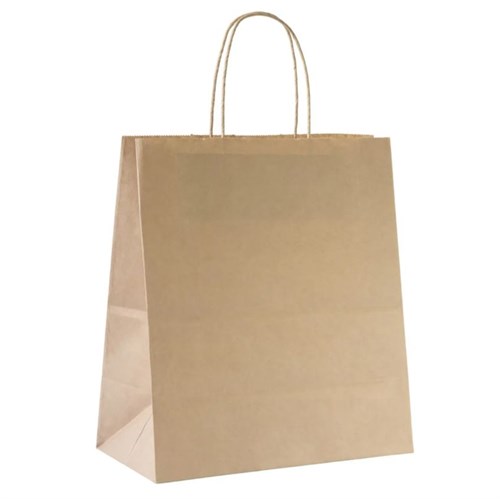 Пакет бумажный с кручеными ручками, крафт, 220*120*250 мм, AVIORA, 250 шт - фото 27701