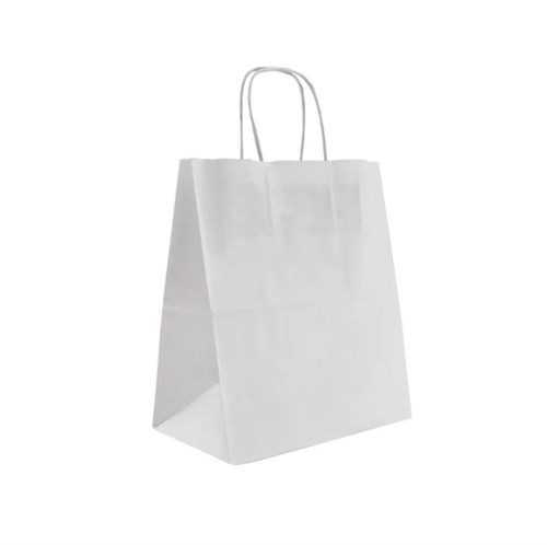 Пакет бумажный с кручеными ручками, белый, 240*140*280 мм, AVIORA, 300 шт - фото 27707