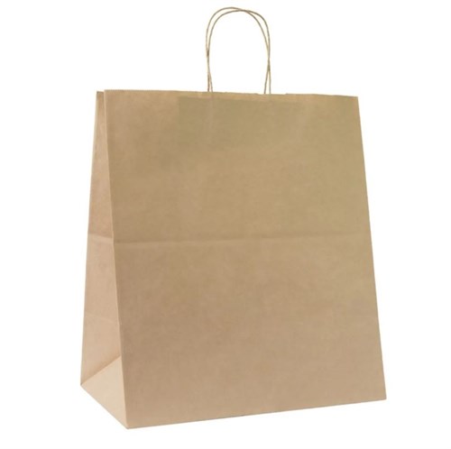 Пакет бумажный с кручеными ручками, крафт, 320*200*370 мм, AVIORA, 200 шт - фото 27731