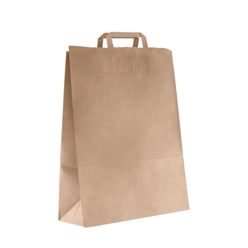 Пакет бумажный с плоскими ручками, крафт, 350*150*450 мм, AVIORA, 200 шт - фото 27805