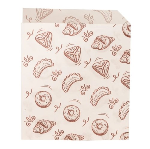 Уголок бумажный с рисунком "ВЫПЕЧКА", 175 х 140 мм, жиростойкий, белый, AVIORA, 100 шт/уп - фото 27811