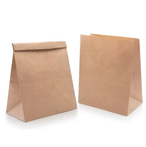 Крафт-пакет "навынос", 320 х 200 х 340 мм, 70 г./кв.м, прямоугольное дно - фото 27825