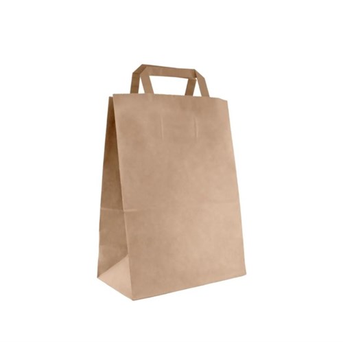 Пакет бумажный с плоскими ручками, крафт, 280*150*320 мм, AVIORA, 250 шт - фото 27829