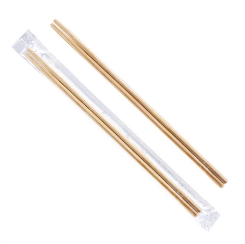 Палочки для суши, 20 см, круглые, бамбуковые, пара в индивидуальной ПП-упаковке, 100 пар/уп - фото 28022