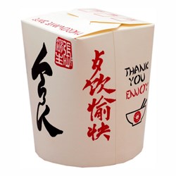 Коробка чайна-бокс для WOK, 700 мл, круглое дно, "Китайские новости"